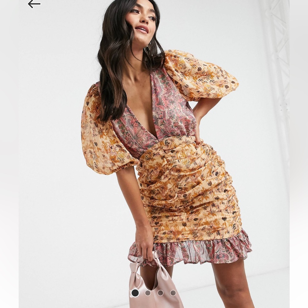 ASOS Puff Sleeve Cocktail Dress